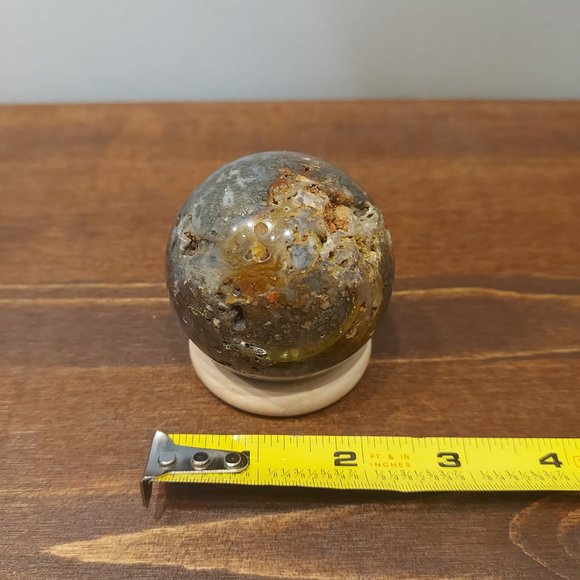 🔥 Sale 🔥 Marcasite in Chalcedonly Sphere - 13.10 - Final Price - Picture 11 of 11